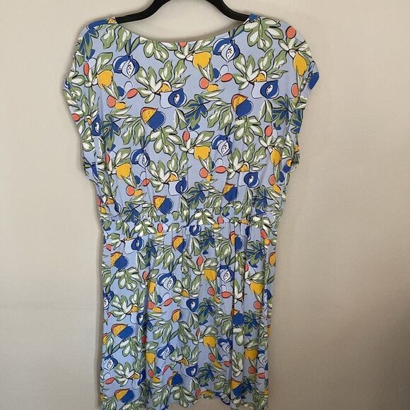 LOFT Outlet Floral Print Dress with V-Neck. Size Large - Picture 5 of 5
